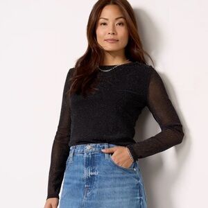 Sanctuary long sleeve sparkle tee. Size extra small like new.